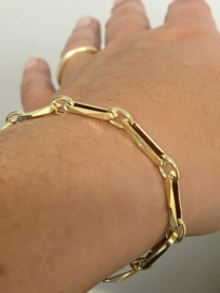 14 K Massief Gouden Closed Forever Schakel Armband - 17,5 cm / 8,5 g