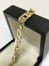 18 Karaat Bicolor Gouden Rolex Schakel Armband - 22 cm / 36,6 g / 9.5 mm