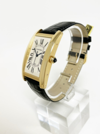 18 Karaat Goud Cartier Tank Américaine 1740 Automatic 27x45 Incl 24 Maanden Cartier Garantie