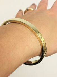 14 K Gouden Slaven Armband - Ovaal (glad) - 13,49 g