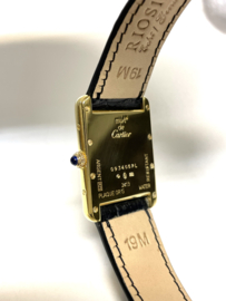 Must de Cartier Tank Large Date Ivory Roman Dial Quartz 2413 Incl Cartier Garantie