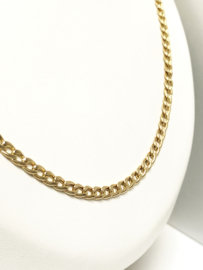 14 K Gouden Gourmet Schakel Ketting - 62,5 cm / 9,6 g