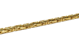 14 Karaat Gouden Konings Armband Byzantijns - 21 cm / 16 g