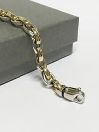 14 K Bicolor Gouden Anker Armband - 19,5 cm / 13,65 g