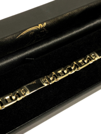 14 K Bicolor Gouden Rolex Plaat Armband - 22,5 cm / 34,85 g