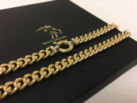 Grof 14 K Gouden Gourmet Slot Collier - 47 cm / 49,1 g