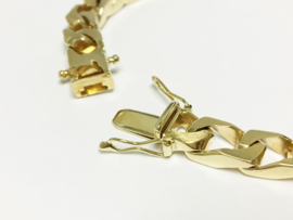 14 K Massief Gouden Gourmet Schakel Armband - 21 cm / 36 g