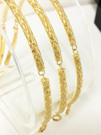 Set - 3 x 18 K Gouden Schakel Armbanden (bewerkt) - 29,29 g