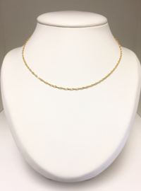 14 K Gouden Draai Collier - 42 cm / 2,3 g