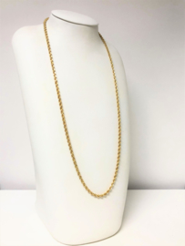 18 K Gouden Koord / Rope / Kabel Ketting - 74 cm / 4,3 mm / 14,5 g
