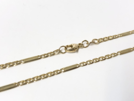 14 K Gouden Fantasie Schakel Ketting - 46 cm / 5,1 g