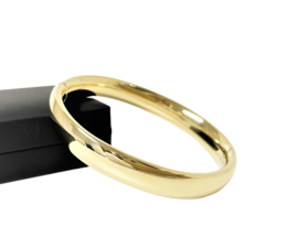 Brede 14 Karaat Gouden Bangle / Slaven Armband 10 x 60 - 24,5 g / 1 cm