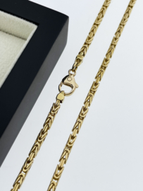 18 Karaat Massief Gouden Koningsketting Byzantijns - 59 cm / 35 g / 3 mm