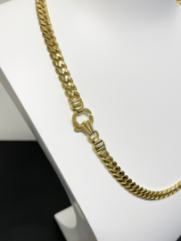 18 Karaat Massief Gouden Gourmet Slot Collier - 46 cm / 59,8 g / 6.5 mm