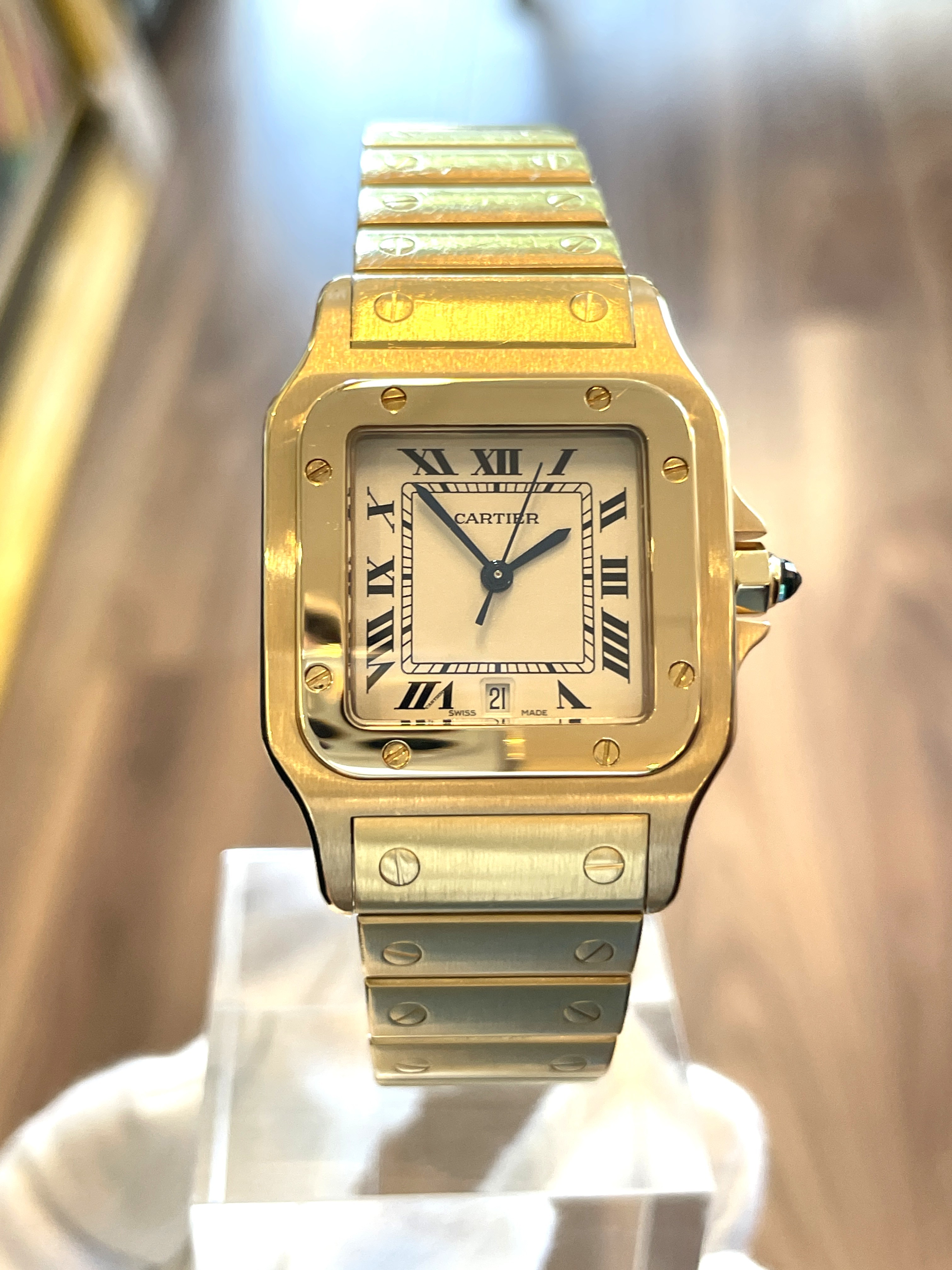 Santos de Cartier Galbee Large Model 18 Karaat Goud - Full Set / Ref. 2003