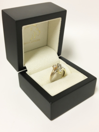 14 K Tricolor Gouden Design Ring 0.45 crt Briljantgeslepen Diamant