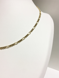 14 K Figaro Schakel Collier Ketting  - 45 cm / 10 g