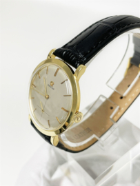 OMEGA 14 K Gouden Vintage Dresswatch Silver Dial - Jaren '60