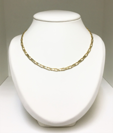 14 K Gouden Fantasie Schakel Ketting - 45 cm / 23,25 g