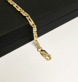 14 K Gouden Valkoog Schakel Armband - 18,5 cm / 6,3 g