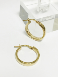 9 Karaat Creolen (glad) - 1,7 cm