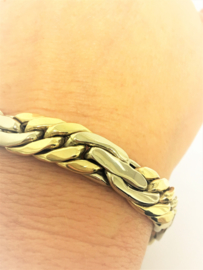 14 K Bicolor Gouden Schakel Armband - 20,5 / 29,58 g