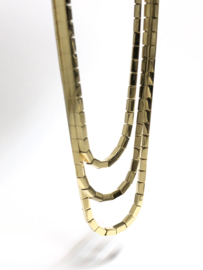 3-Rijig 18 Karaat Gouden Schakel Collier - 86,3 g