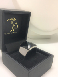 Set - Zilver met Facetgeslepen Onyx - Collier Armband Ring