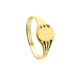14 K Gouden Graveer Ring - Mt 16 mm