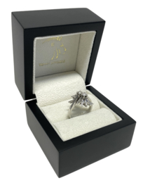 14 K Witgouden Fantasie Ring 0.50 ct Briljant Geslepen Diamant H/VS2