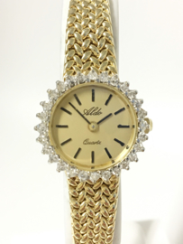 Aldo  Quartz 14 K Gouden Dames Polshorloge 0.56 crt Briljantgeslepen Diamant