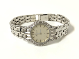 BOUCHARD 14 K Witgouden Dames Horloge Diamant - Quartz