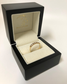 14 K Antiek Gouden Rijring 0.30 crt Briljantgeslepen Diamant H / VVS2