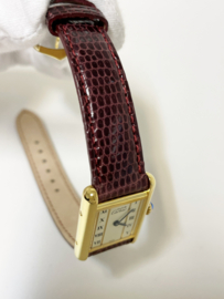 Must de Cartier Tank Quartz Gold Roman Dial Midsize Incl Cartier Garantie