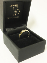 18 K Bicolor Gouden Fantasie Ring 0.14 crt Diamant Top Wesselton