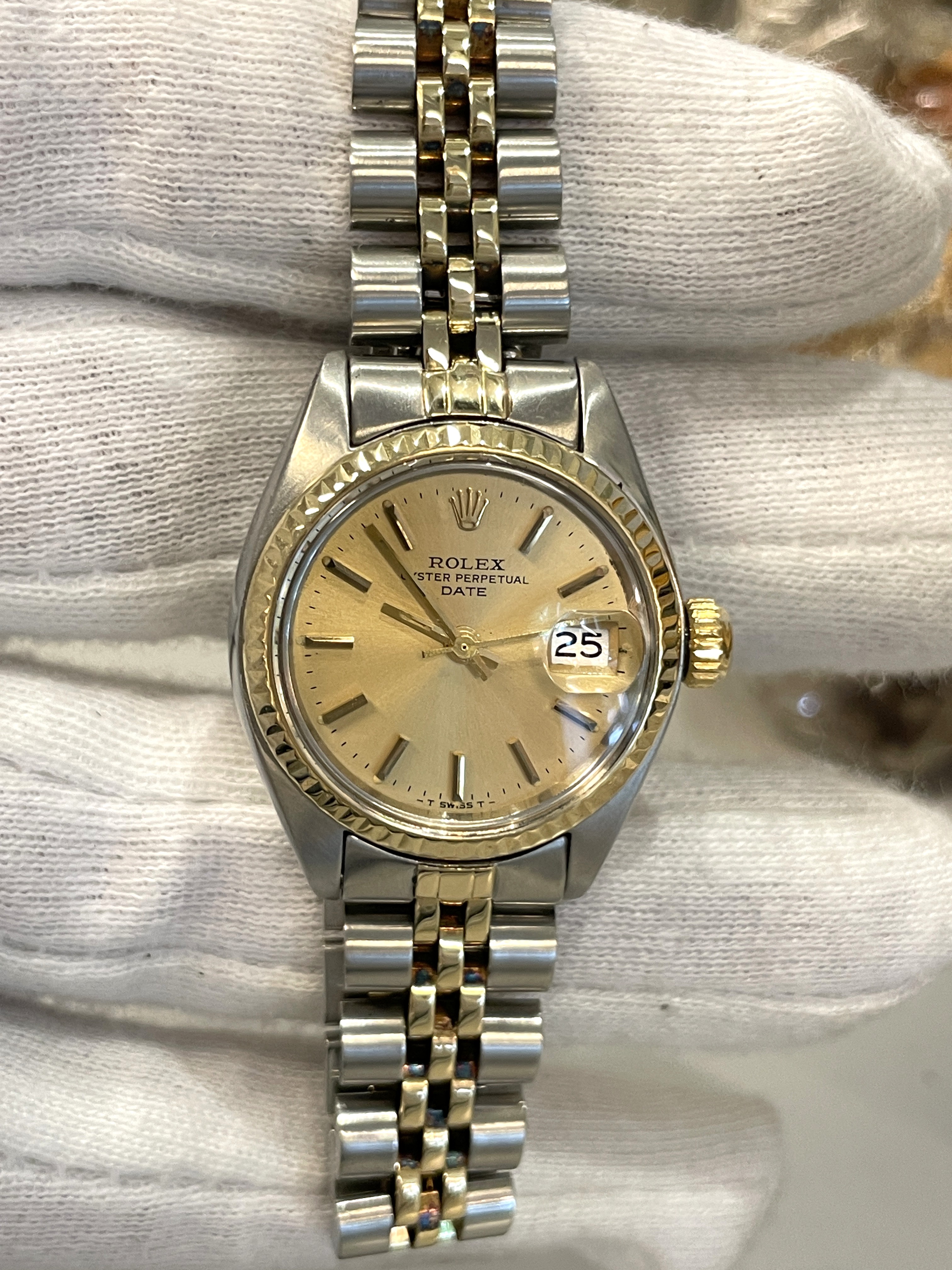 Rolex Oyster Perpetual Date Lady Ref. 6916 Jubilee Goud/Staal  - 26 mm