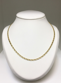 18 K Massief Gouden Valkoog Schakel Ketting - 51 cm / 21,25 g