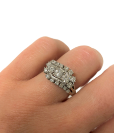 Witgouden Slagring ca 1.25 ct Briljant Geslepen Diamant - G / VS2