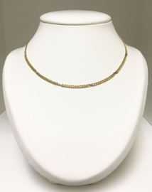 14 K Bicolor Gouden Gourmet Infinity Ketting - 42 cm / 9,9 g