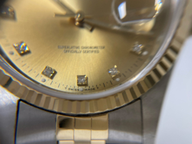 Rolex Oyster Perpetual Datejust 36 mm Gold Diamond Dial 16233 in Rolex Cassette 1995