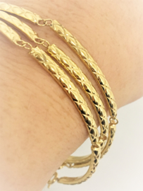 Set - 3 x 18 K Gouden Schakel Armbanden (bewerkt) - 29,29 g
