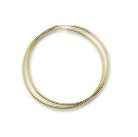 14 Karaat Gouden Oorringen 50 mm Ronde Buis 1,8 mm