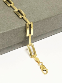 18 K Gouden Schakel Armband Versace / Meander Motief - 17,5 cm / 5,75 g