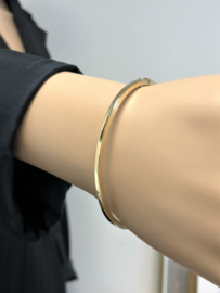 14 K Massief Gouden Slaven Armband / Bangle - 12,6 g / 18 cm / 2 mm