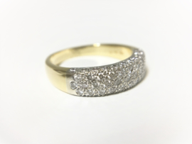 18 K Gouden Bandring 0.84 crt Briljantgeslepen Diamant