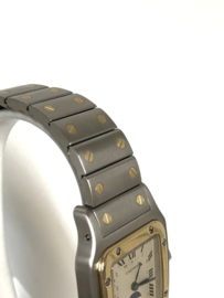 Cartier Santos Galbée Moonphase Date Quartz - Staal / Goud (29 mm)