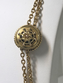 14 K Massief Gouden Victoriaans Sautoir / Horloge Ketting - Datering 1865