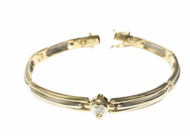 Le Chic 18 K Bicolor Gouden Armband 0.25 crt Diamant Top Wesselton IF