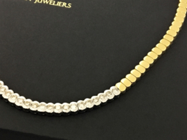 18 Karaat Gouden Schakel Collier 2.0 crt Briljantgeslepen Diamant Top Wesselton