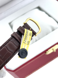 Must de Cartier Tank Large Model Quartz Roman Dial Pin Buckle - 590005 Vermeil